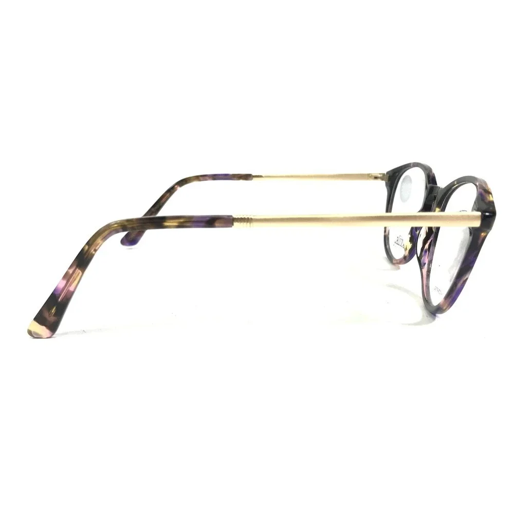 Iconik Eyeglasses Frames Ashley C3 Purple Tortoise Gold Round Full Rim 49-18-147